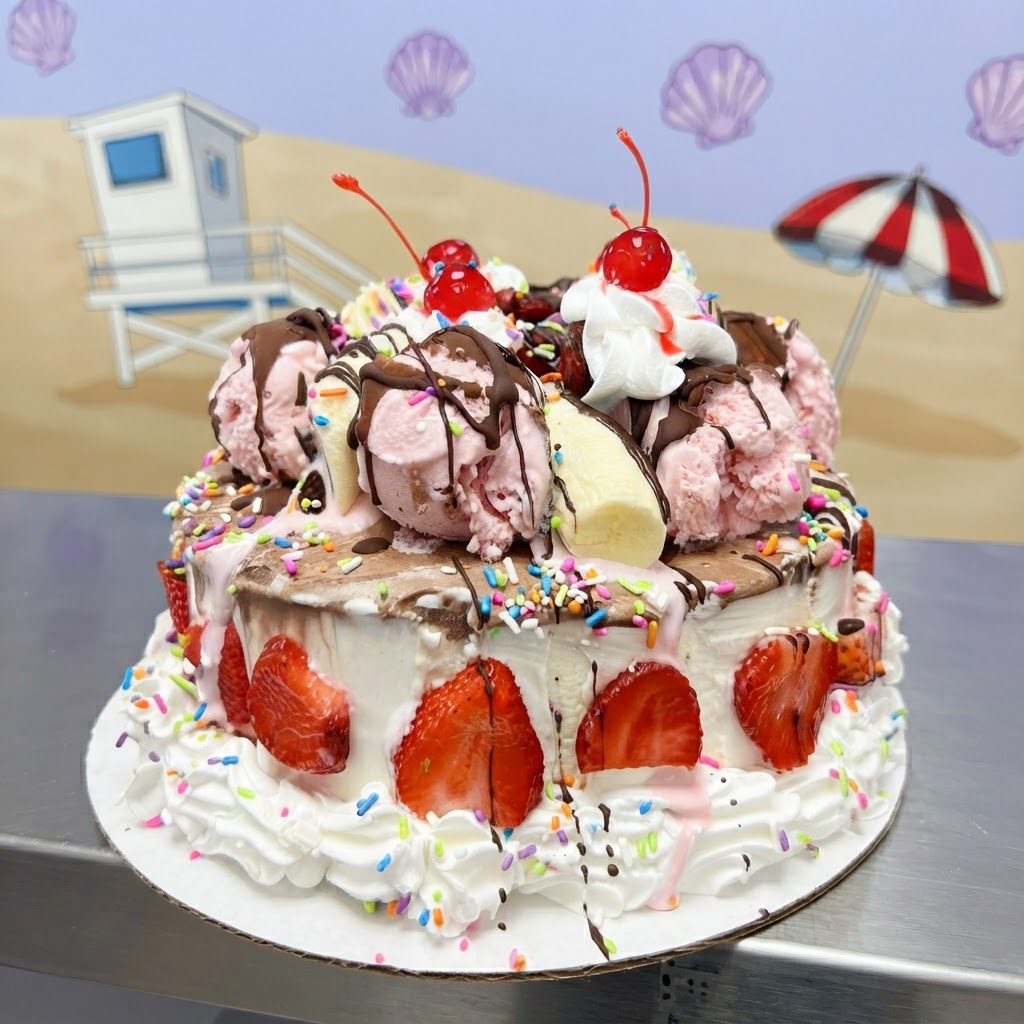 Custom themed ice cream cake
