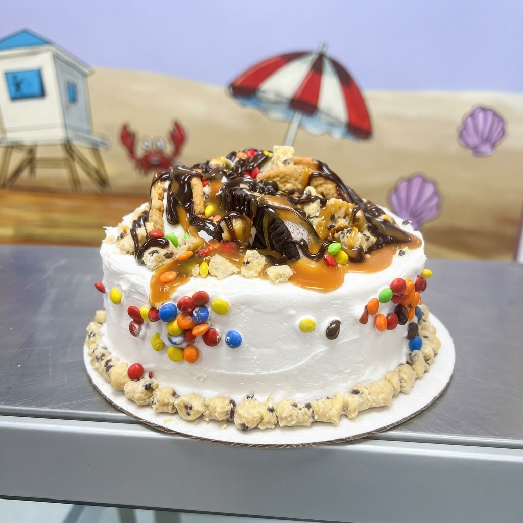 Custom photo ice cream cake