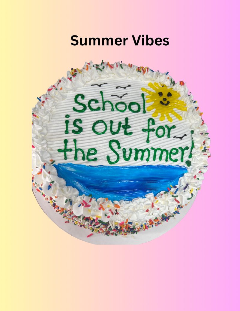 Summer Vibes custom ice cream cake